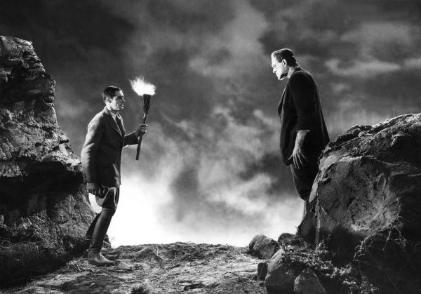 Dr. Frankenstein and his monster